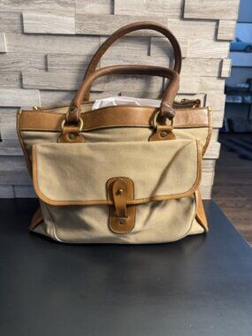 Ghurka The Runabout No.9 Tan Leather Bag with Embossed Logo, Marley Hodgson